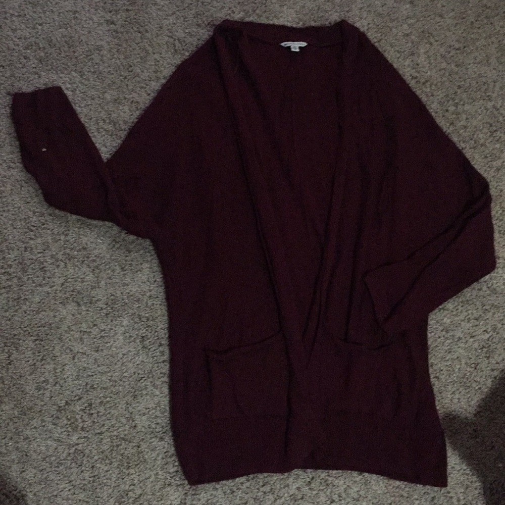 Burgundy cardigan